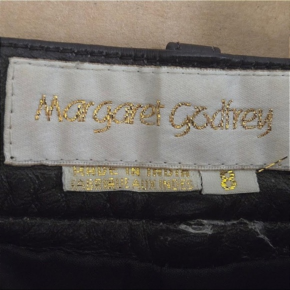 Margaret Godfrey Brown Leather High Waisted Straight Leg Pants Women's Size 8 - Picture 8 of 10